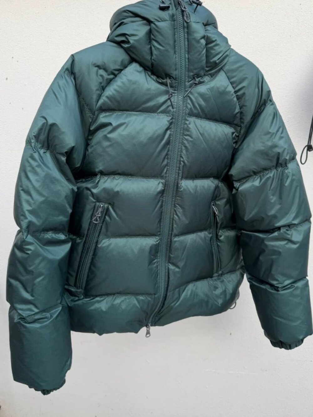 ARKET Dark Green Hooded Puffer Jacket XS